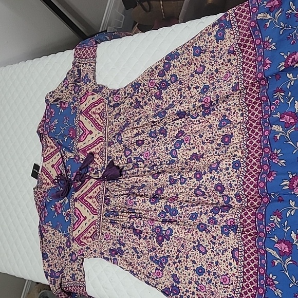 R. Vivimos Women's Maxi Dress Bohemian Size 12/14 - Picture 7 of 8